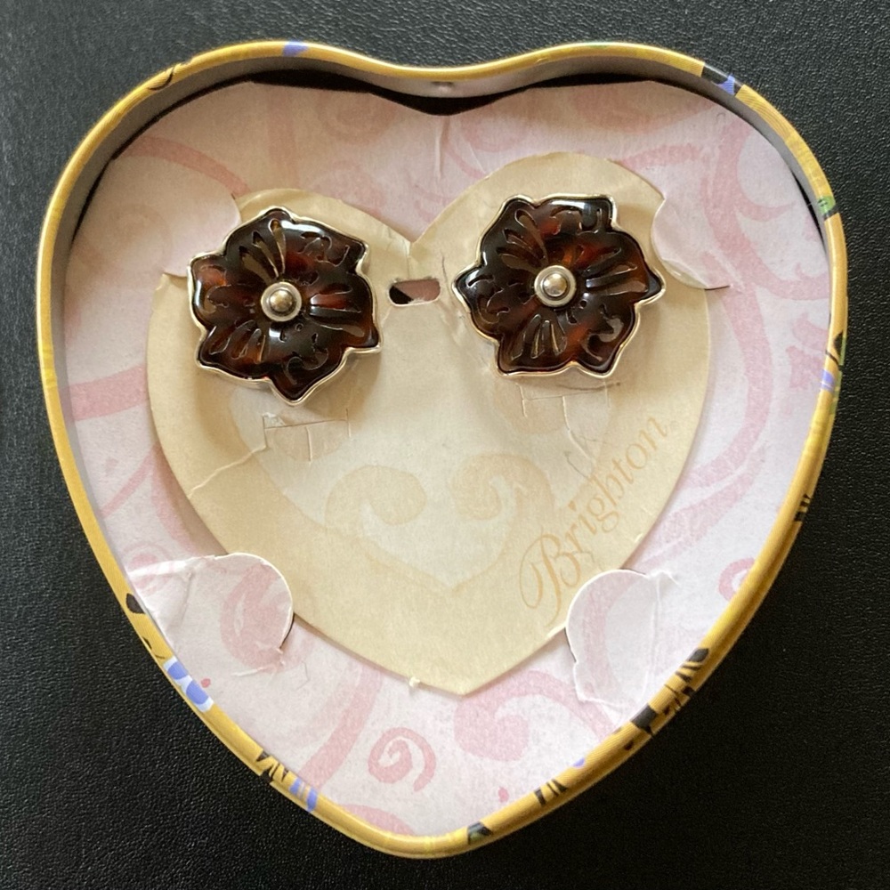 BRIGHTON Shadow Garden Earrings New In Tin - Picture 4 of 7